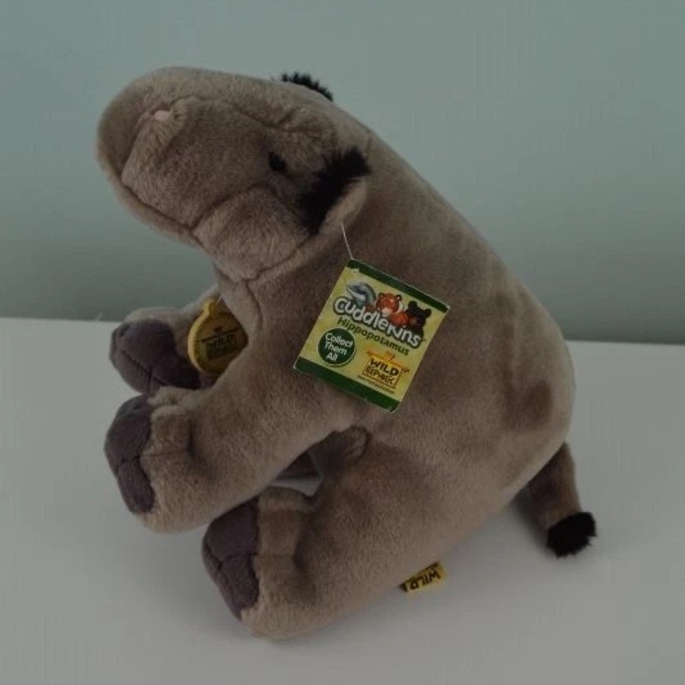 Wild Republic Cuddlekins Hippopotamus Plush Stuffed Animal 12" Hippo 80074 w/Tag